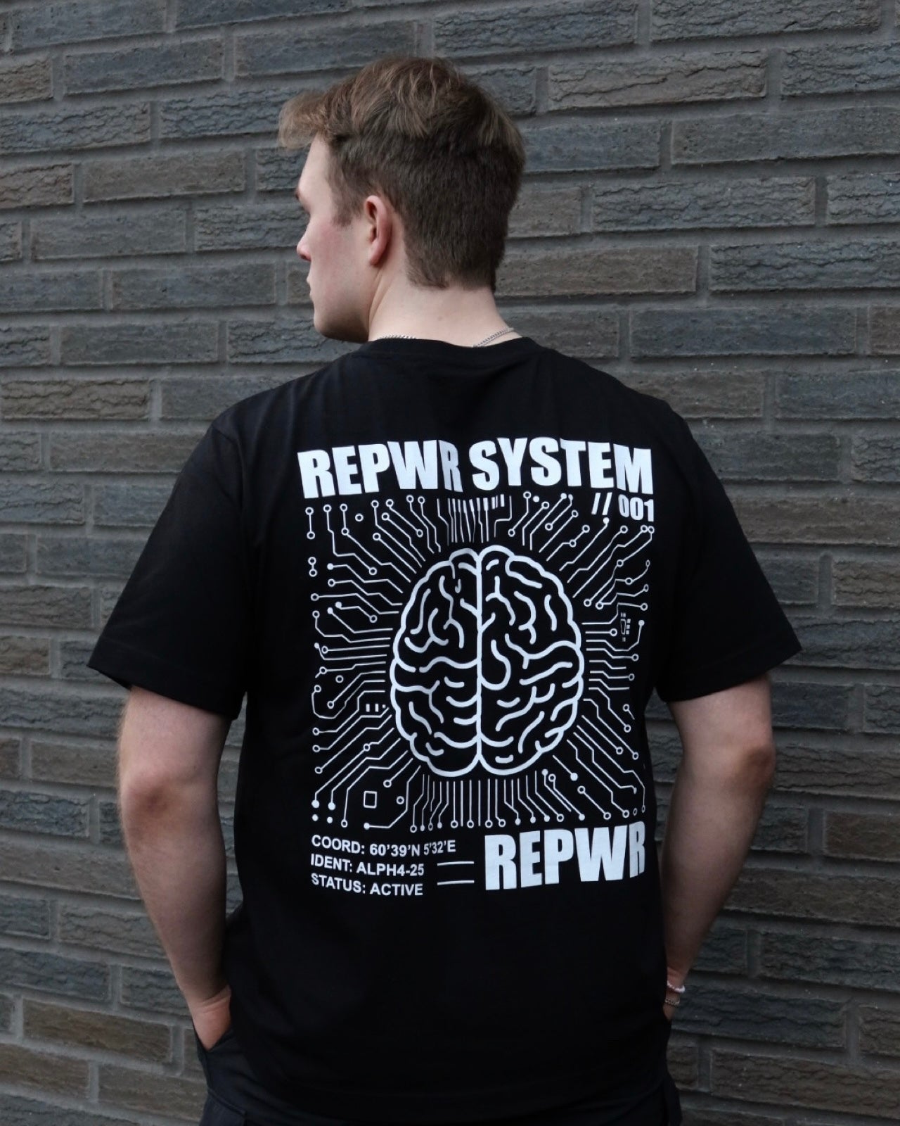 SYSTEM 001 BLACK T-SHIRT