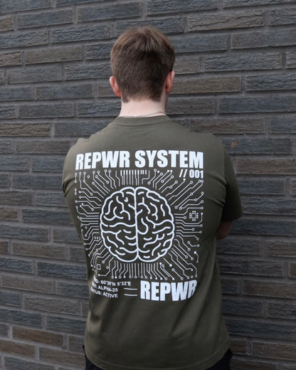 SYSTEM 001 KHAKI T-SHIRT