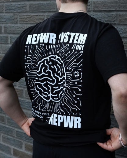 SYSTEM 001 BLACK T-SHIRT