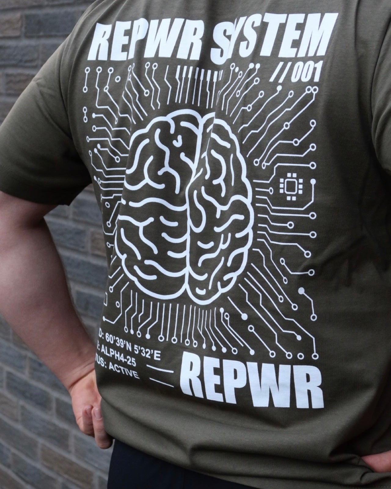 SYSTEM 001 KHAKI T-SHIRT