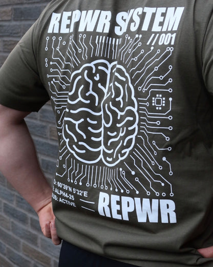 SYSTEM 001 KHAKI T-SHIRT