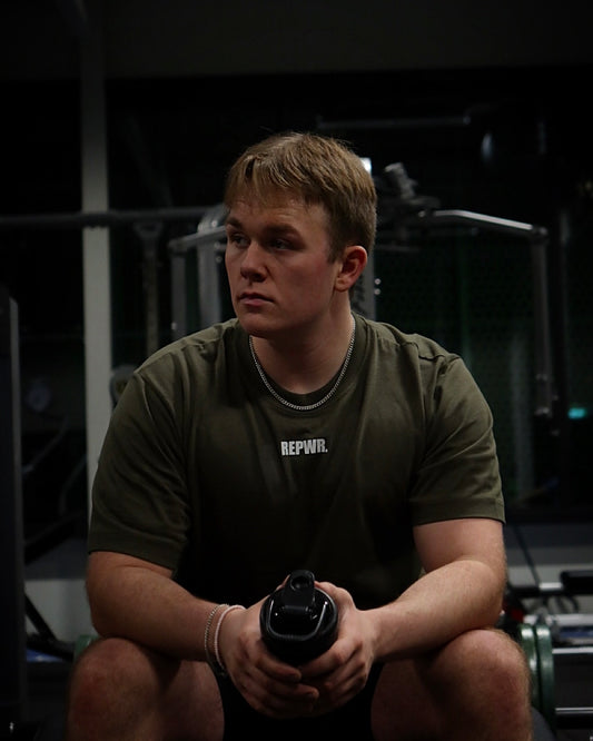 SYSTEM 001 KHAKI T-SHIRT