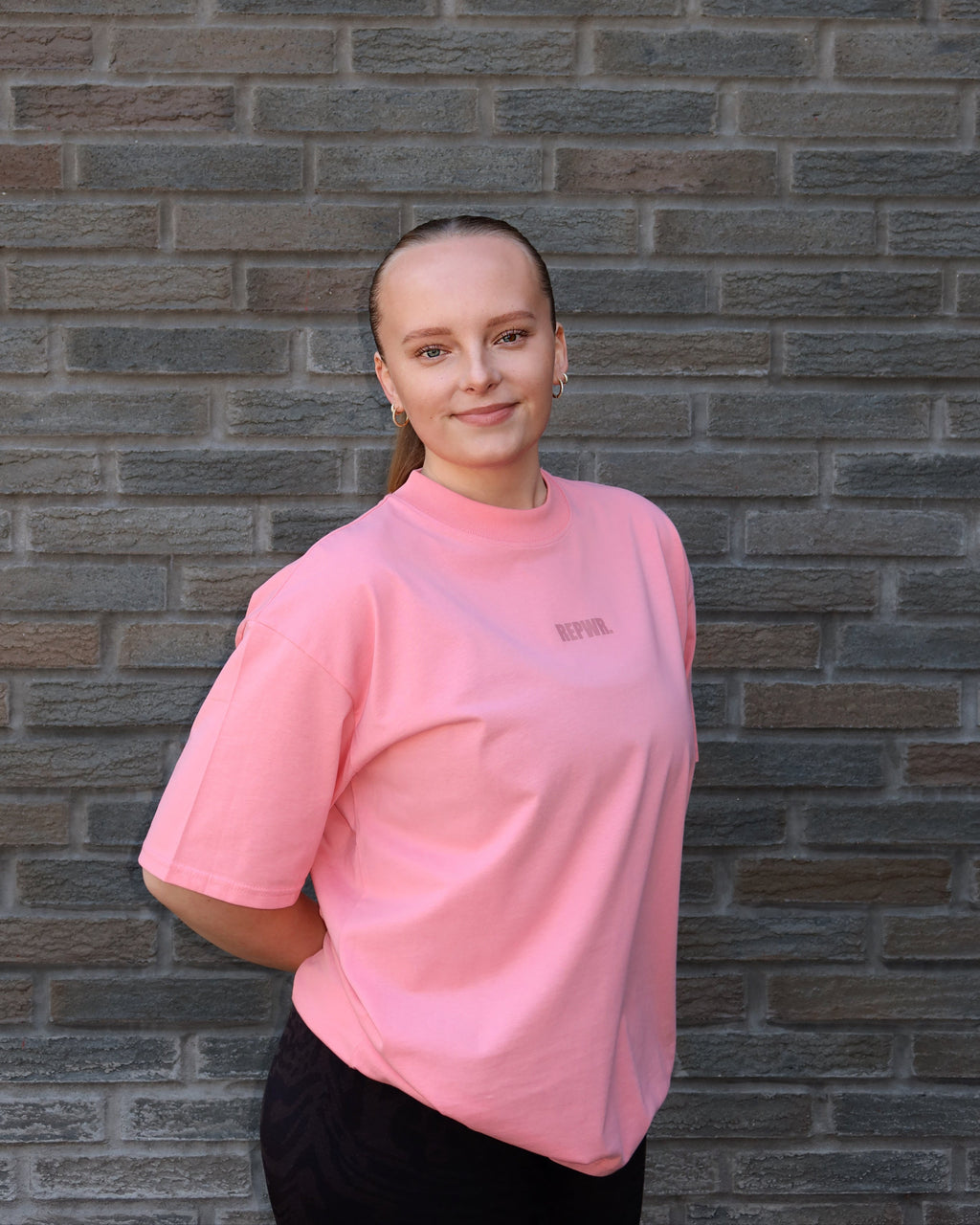 DROP COTTON PINK T-SHIRT